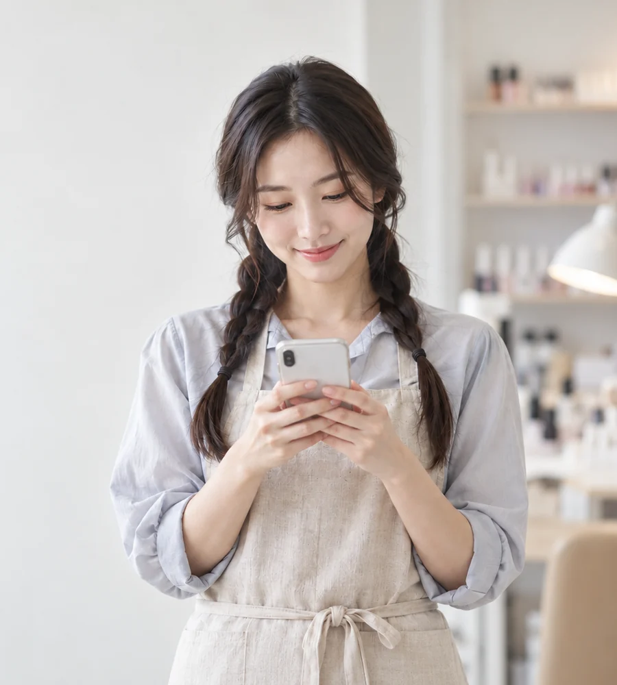창원 개인돈 일수 상담을 휴대전화로 안내받는 고객